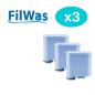 Preview: 3x FILWAS Water Filters Compatible with Saeco & Philips Coffee Machines: Incanto/InteliaDeluxe/ Pico Baristo / GranBaristo / Exprelia / Xelsi / LatteGo/ Serie 2200 / Serie 3100 / Serie 5000