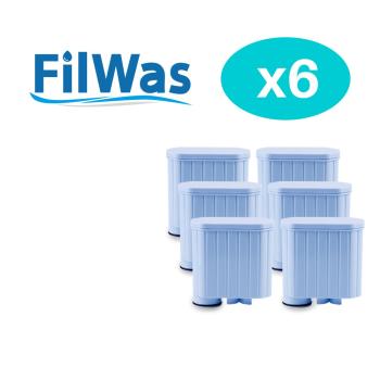 6x FILWAS Water Filters Compatible with Saeco & Philips Coffee Machines: Incanto/InteliaDeluxe/ Pico Baristo / GranBaristo / Exprelia / Xelsi / LatteGo/ Serie 2200 / Serie 3100 / Serie 5000