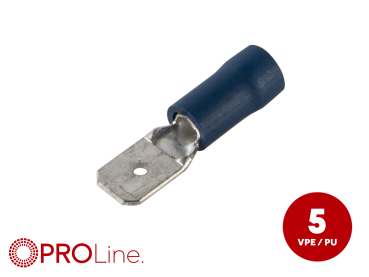 346314-2-5-p Flachstecker(m) 1,5mm²-2,5mm²/6,3mm blau ST 5 Stück – Bild 1 von 1