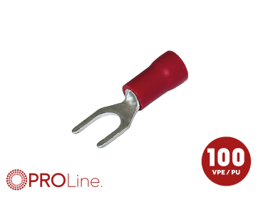 344341-1-0-p Gabelkabelschuh 0,5mm²-1,5mm²/5,4mm rot ST 100 Stück – Bild 1 von 1