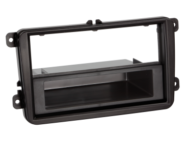 281320-10 2-ISO Radioblende mit Fach passend für Seat/Skoda/VW schwarz – Bild 1 von 1