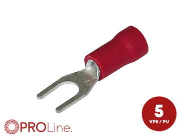 344340-1-5-p Gabelkabelschuh 0,5mm²-1,5mm²/4,4mm rot S 5 Stück – Bild 1 von 1