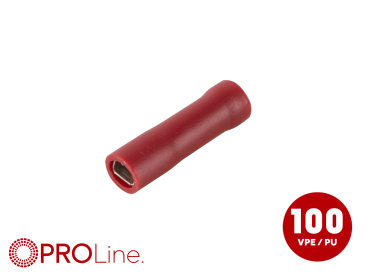 342814-1-0-p Flachsteckhülse(f) 0,5mm²-1,5mm²/2,8mm rot STVI 100 Stück – Bild 1 von 1