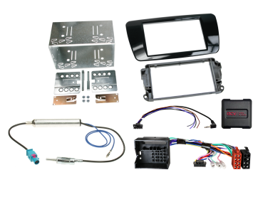 621328-06-5 2-DIN Kit passend für Seat Ibiza 2008-2015 Klavierlack LFB/Antenne – Bild 1 von 1