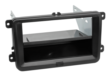 281320-30-1 2-DIN Radioblende mit Fach passend für Seat/Skoda/VW schwarz – Bild 1 von 1