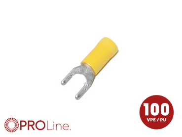 344341-3-0-p Gabelkabelschuh 4,0mm²-6,0mm²/5,3mm gelb ST 100 Stück – Bild 1 von 1