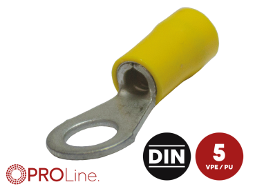 346550-3-5-p Ringkabelschuh 4,0mm²-6,0mm²/6,5mm gelb EE 5 Stück – Bild 1 von 1