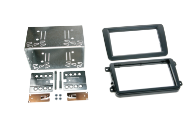 391320-10 2-DIN Radioblende passend für Seat/Skoda/VW Rubber Touch – Bild 1 von 1