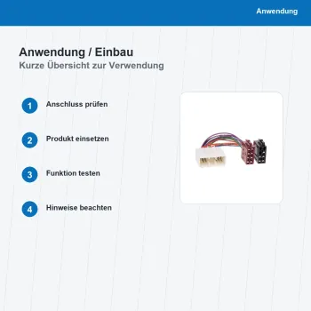 ISO Adapterkabel passend für Hyundai Mitsubishi SsangYong 1141-02 - Bild 5 von 8