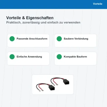 Lautsprecher Adapterkabel 2x passend für Audi diverse OEM Anschluss 11-1321-01 - Bild 4 von 8