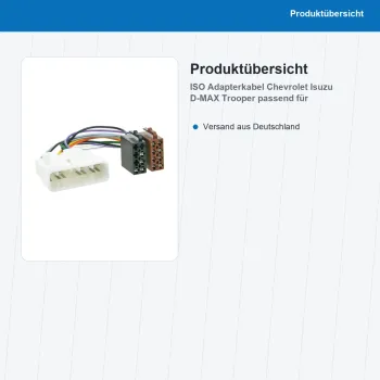 Preview: ISO Adapterkabel passend für Chevrolet Isuzu D-MAX Trooper 1160-02 - Bild 2 von 8