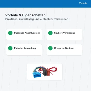 Preview: ISO Adapterkabel passend für Citroën Opel Peugeot 12Pin PSA 1043-02 - Bild 4 von 8