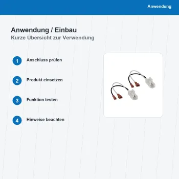 Lautsprecher Adapterkabel 2x passend für Toyota diverse OEM Anschluss 11-1300-02 - Bild 5 von 8