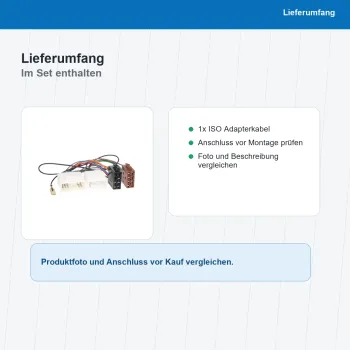ISO Adapterkabel passend für Mazda OEM Anschluss 1170-02 - Bild 8 von 8