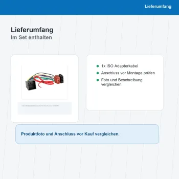 ISO Adapterkabel passend für Ford Fiesta Focus Ka+ Transit 32Pin 1124-02 - Bild 8 von 8