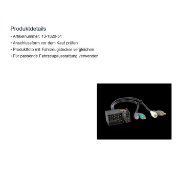 Preview: 13-1020-51 ACV Aktivsystemadapter passend für BMW/Landrover/Rover 17Pin>Cinch - Bild 3 von 8