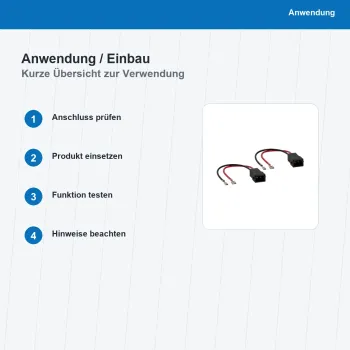 Lautsprecher Adapterkabel 2x passend für Audi diverse OEM Anschluss 11-1321-01 - Bild 5 von 8