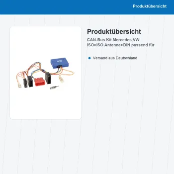 CAN-Bus Kit passend für Mercedes-Benz VW ISO>ISO Antenne>DIN 12-1190-46-15 - Bild 2 von 8