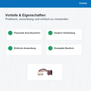 Preview: ISO Adapterkabel passend für Hyundai Mitsubishi SsangYong 1141-02 - Bild 4 von 8