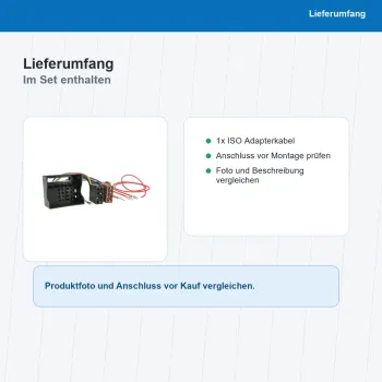 ISO Adapterkabel passend für Peugeot Citroën 1041-02 - Bild 8 von 8