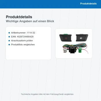 Preview: T-Kabelsatz Ranger(2AB) 12 2015 2 Schalter passend für Ford Ranger 12 1114-32 - Bild 3 von 8