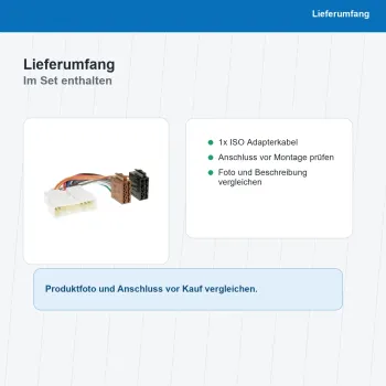 ISO Adapterkabel passend für Honda OEM Anschluss 1130-02 - Bild 8 von 8