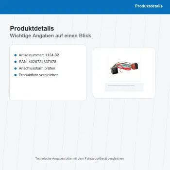Preview: ISO Adapterkabel passend für Ford Fiesta Focus Ka+ Transit 32Pin 1124-02 - Bild 3 von 8