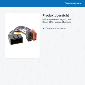 Preview: ISO Adapterkabel passend für Jaguar Land Rover 20Pin 1148-02 - Bild 2 von 8