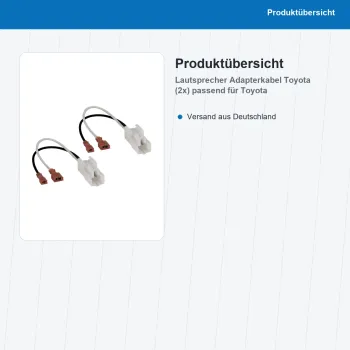 Lautsprecher Adapterkabel 2x passend für Toyota diverse OEM Anschluss 11-1300-02 - Bild 2 von 8