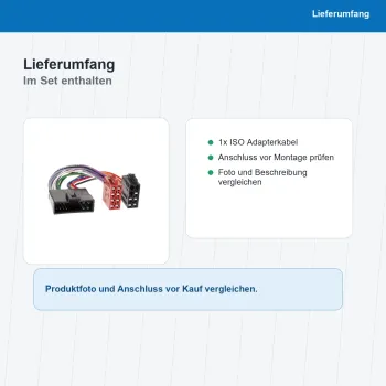 ISO Adapterkabel passend für KIA OEM Anschluss 1179-02 - Bild 8 von 8