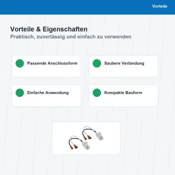 Lautsprecher Adapterkabel 2x passend für Toyota diverse OEM Anschluss 11-1300-02 - Bild 4 von 8