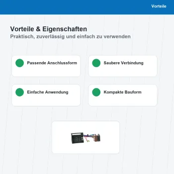 Preview: ISO Adapterkabel passend für Mercedes-Benz Smart VW diverse 1196-02 - Bild 4 von 8