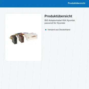 Preview: ISO Adapterkabel passend für KIA Hyundai 1180-02 - Bild 2 von 8