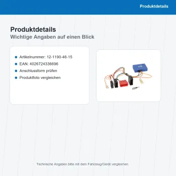 CAN-Bus Kit passend für Mercedes-Benz VW ISO>ISO Antenne>DIN 12-1190-46-15 - Bild 3 von 8