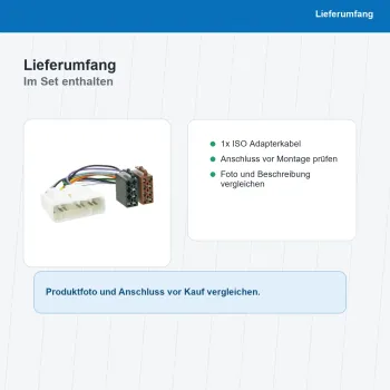 ISO Adapterkabel passend für Chevrolet Isuzu D-MAX Trooper 1160-02 - Bild 8 von 8