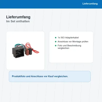ISO Adapterkabel passend für Citroën Peugeot 1042-02 - Bild 8 von 8