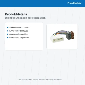 Preview: ISO Adapterkabel passend für Chevrolet Isuzu D-MAX Trooper 1160-02 - Bild 3 von 8