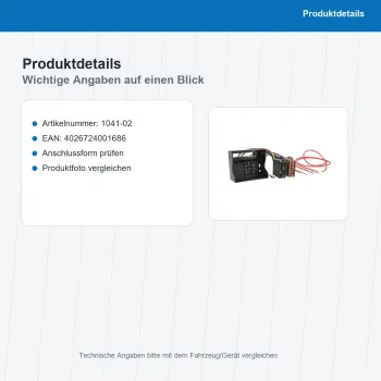 Preview: ISO Adapterkabel passend für Peugeot Citroën 1041-02 - Bild 3 von 8