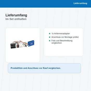 CAN-Bus Kit passend für Mercedes-Benz VW Quadlock>ISO Antenne 12-1196-46-15 - Bild 8 von 8