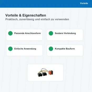 Preview: ISO Adapterkabel passend für Chevrolet Opel GT 14Pin 12Pin 1087-02 - Bild 4 von 8