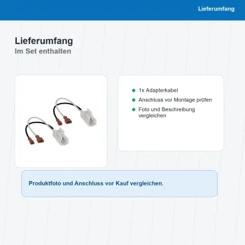 Lautsprecher Adapterkabel 2x passend für Toyota diverse OEM Anschluss 11-1300-02 - Bild 8 von 8