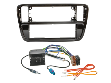 611320-24-1 1-DIN Kit passend für VW Up 12/2011-06/2016 Klavierlack passiv/Ant. – Bild 1 von 1