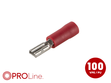 342804-1-0-p Flachsteckhülse(f) 0,5mm²-1,5mm²/2,8mm rot ST 100 Stück – Bild 1 von 1