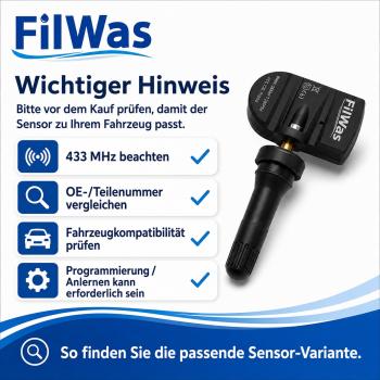 4x FilWas RDKS Bentley Arnage 01/2008-12/2011 EU 433MHz Gummiventil – Bild 6 von 8