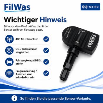 4x FilWas RDKS Cirelli 2 01/2021- EU 433MHz Schwarz – Bild 6 von 8