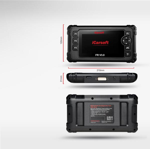 Professional Scanner Full System Diagnostics iCarsoft FA V3.0 for Renault, DS, Dacia, Peugeot, Citroen Fiat, Alfa Romeo, Lancia, Abarth, Maserati, Ferrari