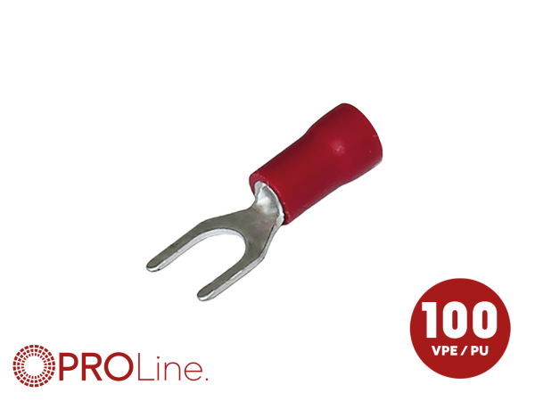 344341-1-0-p Gabelkabelschuh 0,5mm²-1,5mm²/5,4mm rot ST 100 Stück – Bild 1 von 1