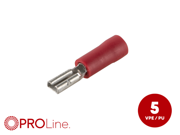 342804-1-5-p Flachsteckhülse(f) 0,5mm²-1,5mm²/2,8mm rot ST 5 Stück – Bild 1 von 1