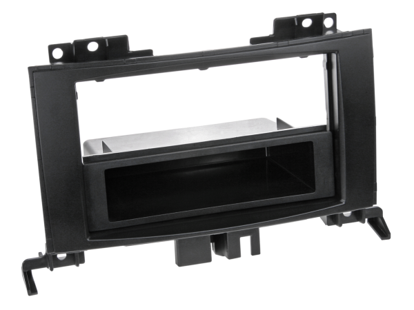 291190-27 2-ISO Radioblende mit Fach passend für Mercedes/VW Rubber Touch – Bild 1 von 1