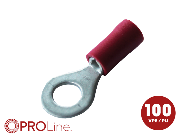 344353-1-0-p Ringkabelschuh 0,5mm²-1,5mm²/6,4mm rot ST 100 Stück – Bild 1 von 1